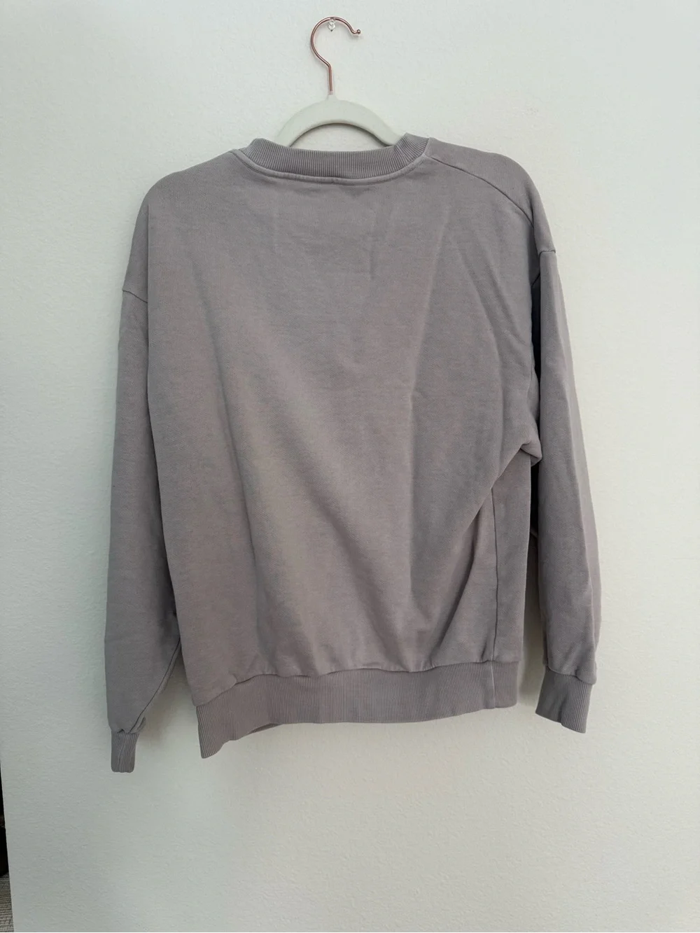 Alo Yoga Washed Accolade Crew Neck Sweatshirt Grey Sky Wash Oversized S